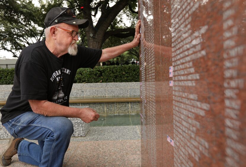 Vietnam veteran Rickey Deen, who drove from Mansfield on Monday to attend the State Fair,...