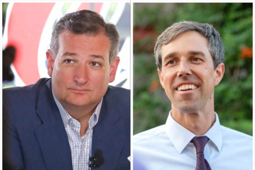 Ted Cruz y Beto O’Rourke, candidatos para el senado por Texas.(DMN)
