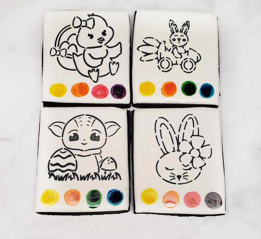 Cookies by Chrysta offers Easter themed paint-your-own-cookies.