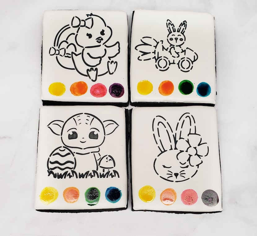 Cookies by Chrysta offers Easter themed paint-your-own-cookies.