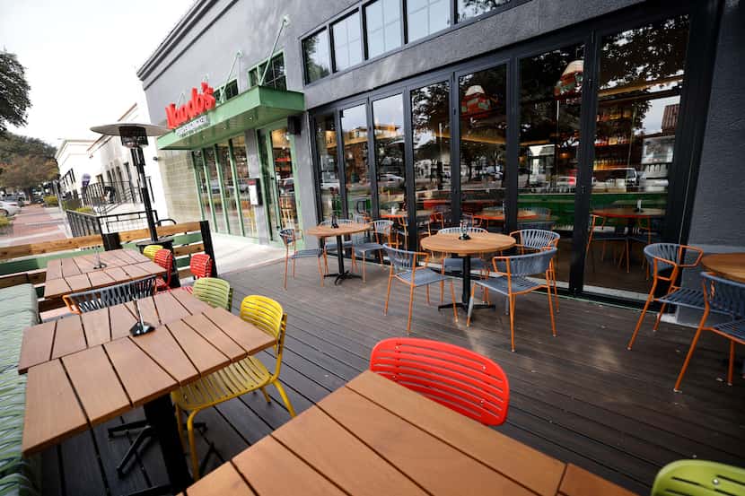The restaurant has a large wrap-around patio that was built when Nando's took over the lease.