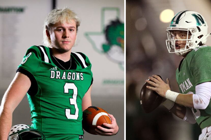 Quinn Ewers (left) and Arch Manning (right). Photos from The Dallas Morning News staff and...