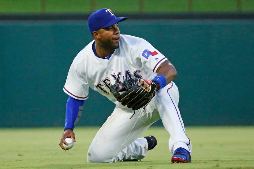 Texas Rangers shortstop Elvis Andrus (1) is pictured during the Chicago White Sox vs. the...