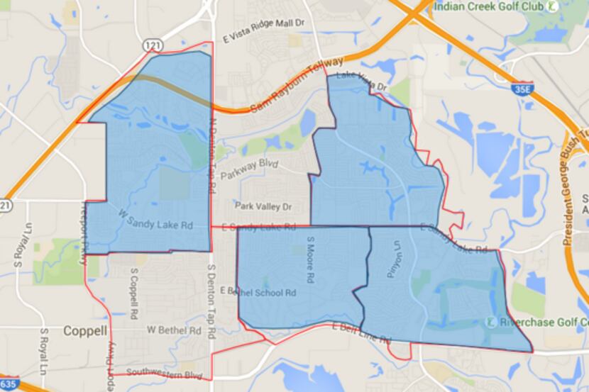 Spraying areas in Coppell on July 6 and 7.