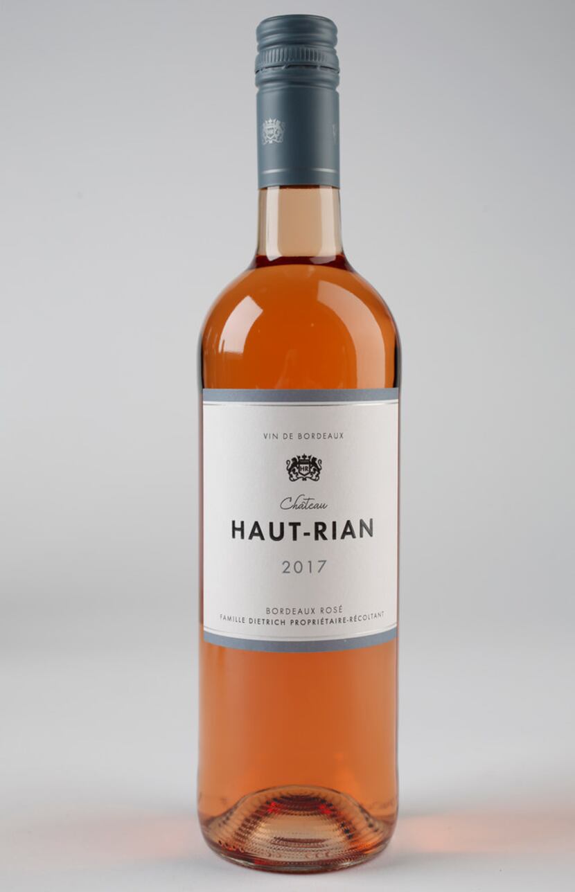 Chateau Haut Rian Bordeaux Rose photographed in The Dallas Morning News studio in Dallas on...