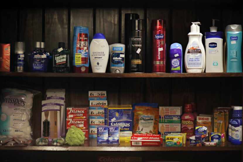 Grooming and personal care goods are among many things sold in a small store at Edgemere...