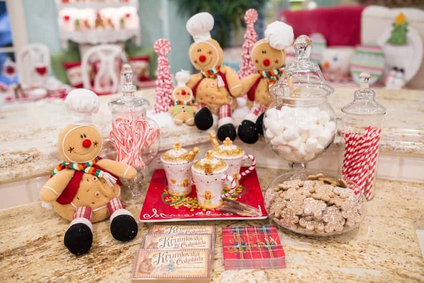 These gingerbread men look at home at Jennifer Houghton's house at Christmastime.