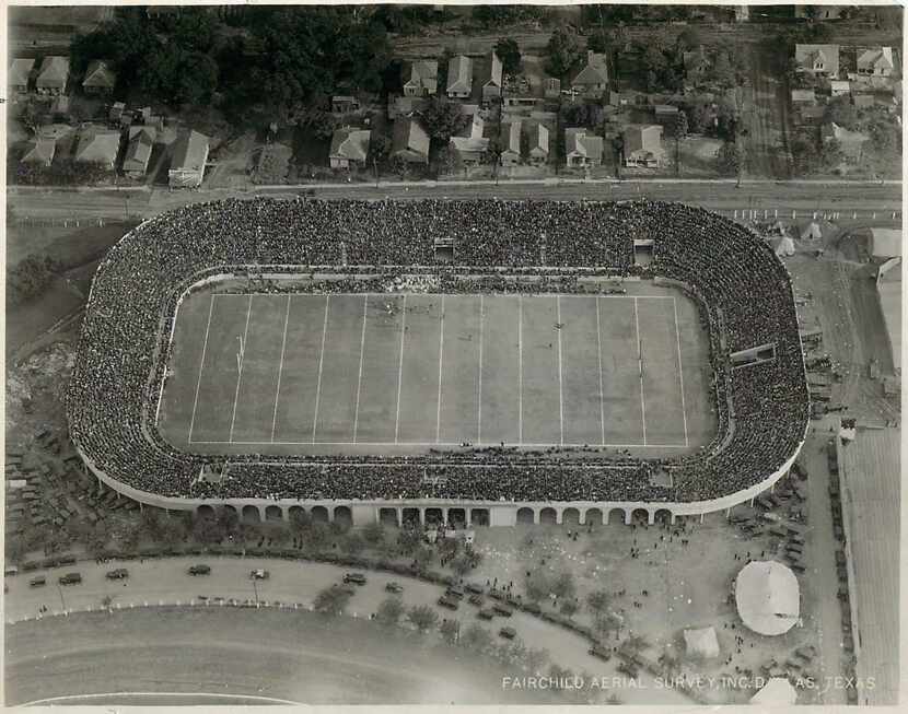  Before the Cotton Bowl, Fair Park Stadium -- which is seen here in October 1923, when the...