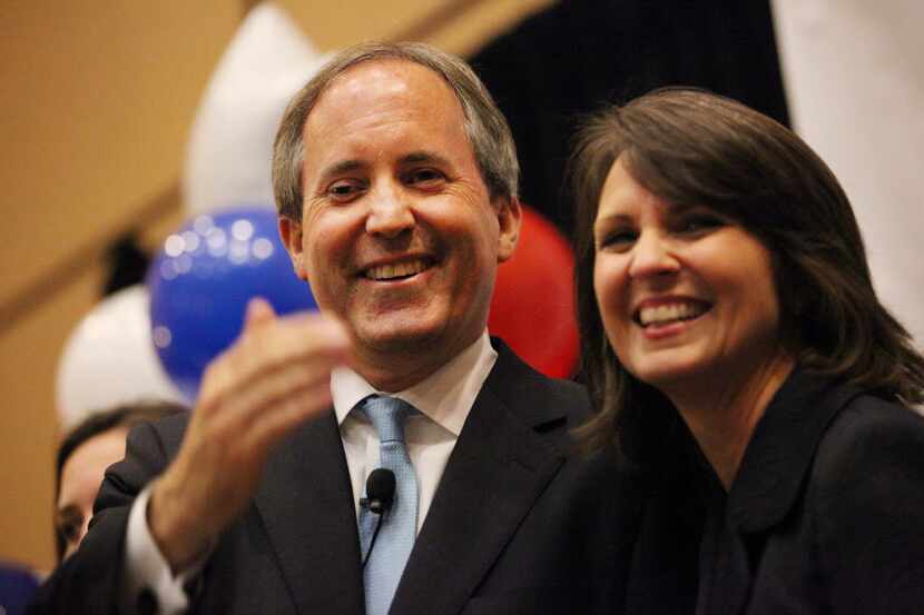 Angela Paxton was with her husband, Ken, at a 2014 election watch party in which he defeated...