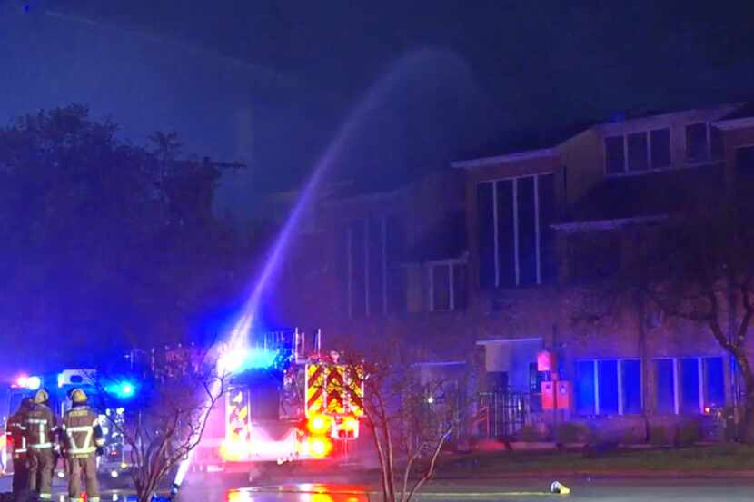Crews worked to extinguish a fire Tuesday night in the 1900 block of Pinehurst Lane. A man...