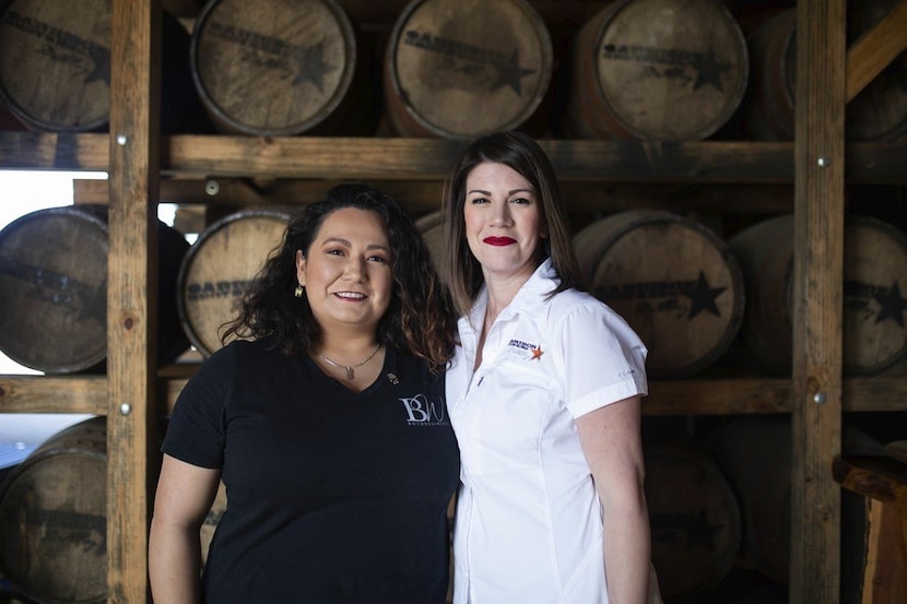 Samantha Olvera (left) and Hope Parkerson (right) both work at Garrison Brothers Distillery...