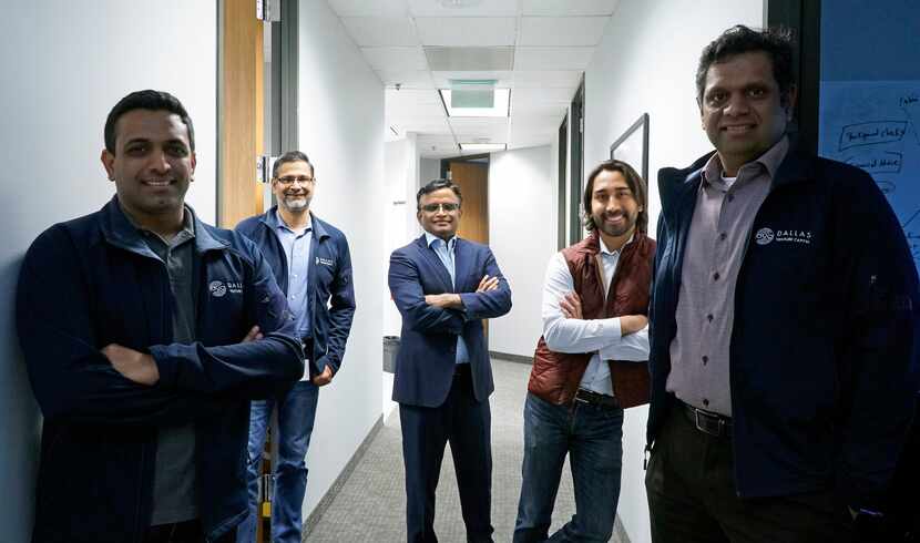 The Dallas Venture Capital team in Irving (from left): Venkat Kolli, Abidali Neemuchwala,...