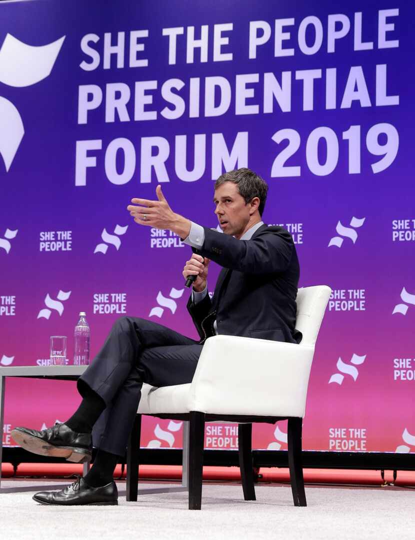Former congressman and Democratic presidential candidate Beto O'Rourke answers questions...