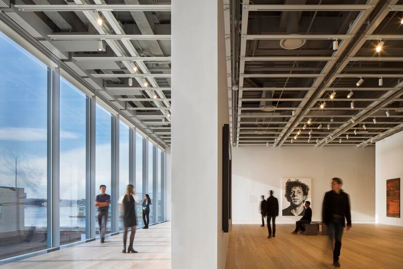 The new Whitney Museum of American Art in New York's Meatpacking District seen from the...