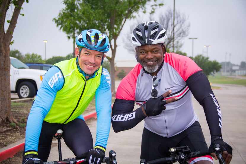 Emmitt Smith and Geoff Godsey promote Smith's upcoming bike race charity event, the Gran...