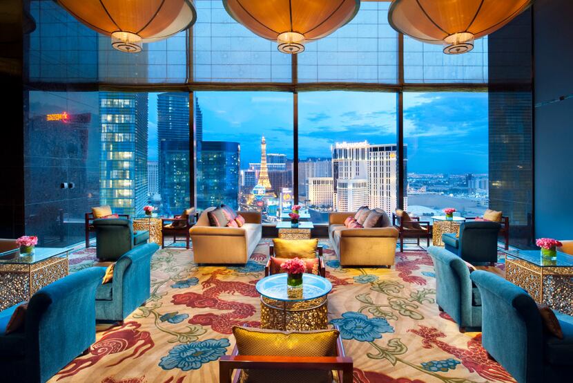 Tea room at The Spa at Mandarin Oriental in Las Vegas.