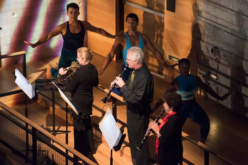 
Members of Dallas Black Dance Theatre II performed with Dallas Symphony Orchestra musicians...