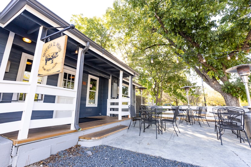 The humbly appointed Osteria il Muro in Denton has patio seating as well.