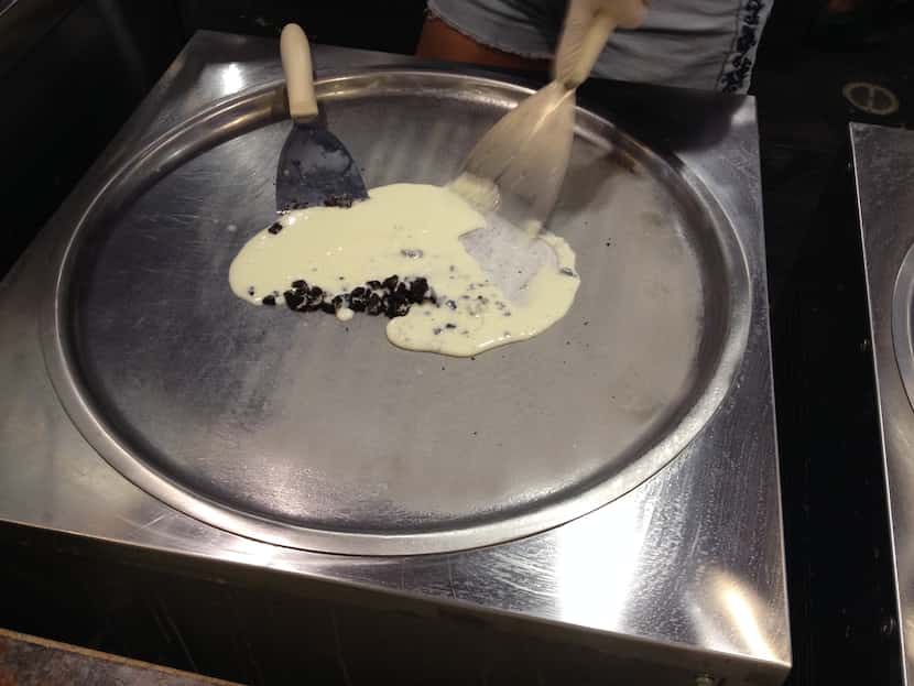 Orchid City Fusion Cafe in Arlington now offers rolled ice cream.