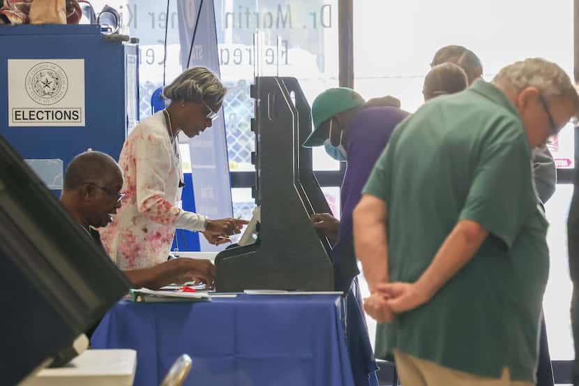 Voters cast ballots in the May 6 election at the Dr. Martin Luther King Jr. Recreation...