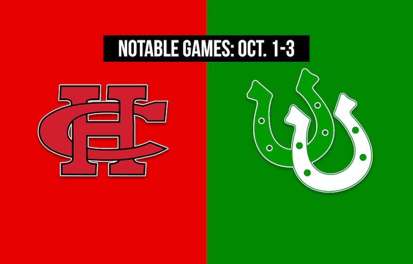 Notable games for the week of Oct. 1-3 of the 2020 season: Cedar Hill vs. Arlington.