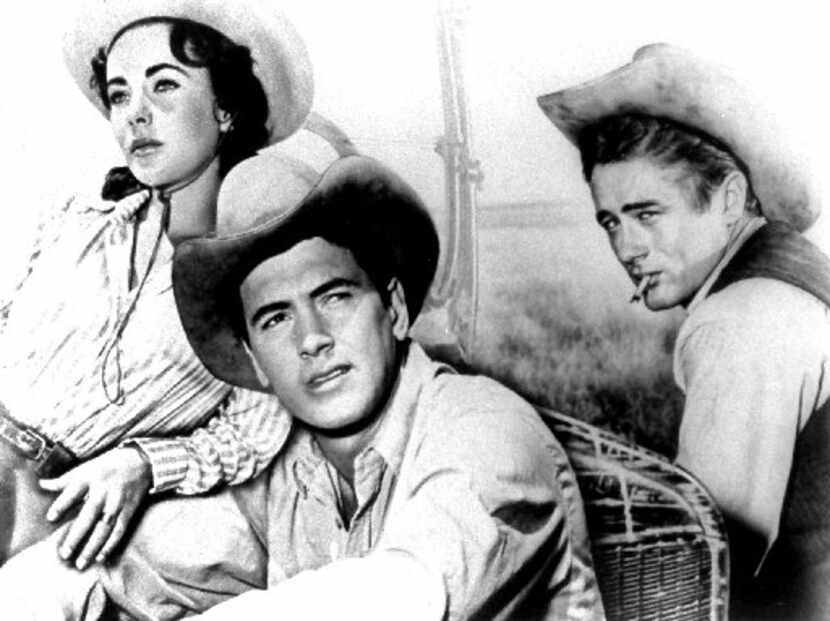  Giant,  starred (left to right) Elizabeth Taylor, Rock Hudson and James Dean. 