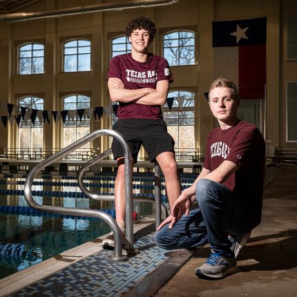 Noah Beladi, left, of Keller High School, and Trey Dickey, of Plano East High School, have...