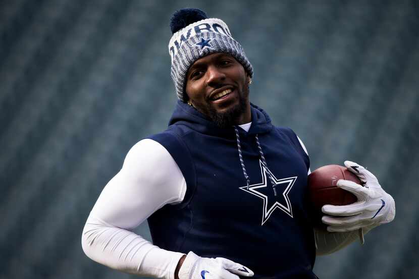FILE - Dez Bryant warms up before a game between the Cowboys and Eagles on Sunday, Dec. 31,...