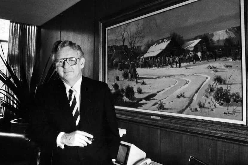 Gene Bishop, chairman of the Mercantile Bank of Dallas, August 15, 1984. (Juan Garcia/The...