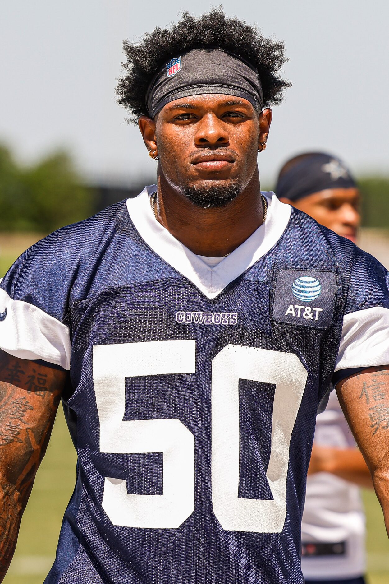 Dallas Cowboys linebacker (50) Devin Harper as he leaves the field after a Cowboys rookie...