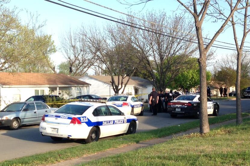 
Dallas police investigate after three people were found shot Monday at a home in the 2500...
