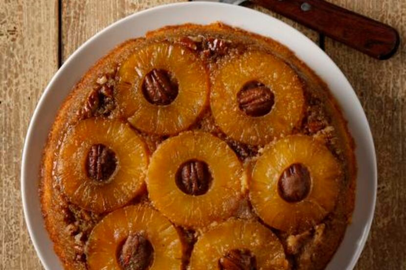 
Pineapple Upside-Down Cornmeal Cake brings the meal to a memorable finish. 
