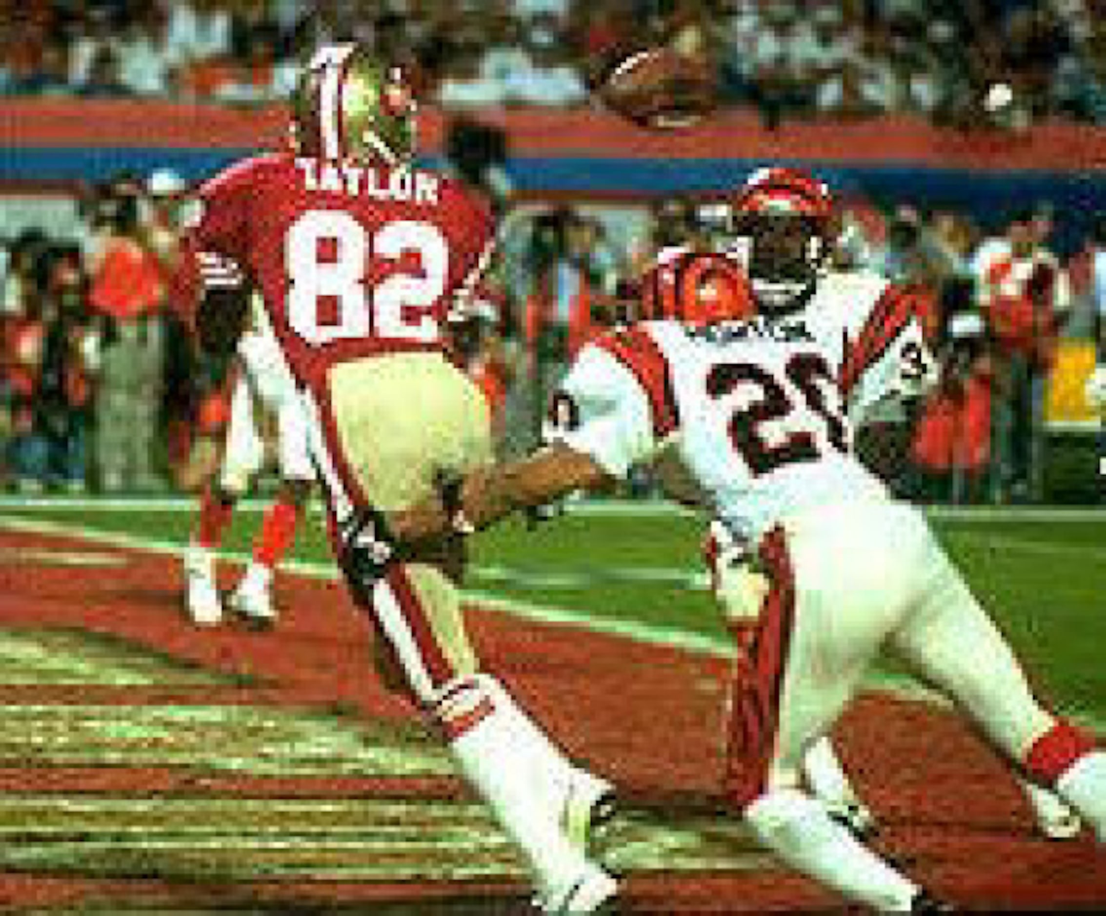 26. Joe Montana to John Taylor, game-winning TD:

After Jim Breech gave Cincinnati a 16-13...