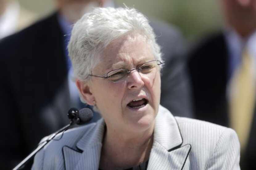 Environmental Protection Agency administrator Gina McCarthy speaks at a news conference May...