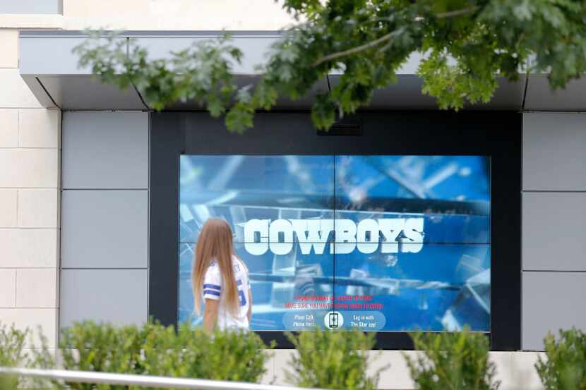 Interactive video boards at The Star in Frisco allow you to play sports games for free.