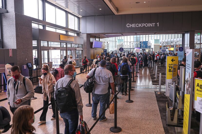 Austin-Bergstrom International Airport experienced above-average traffic on Oct. 25, 2021,...