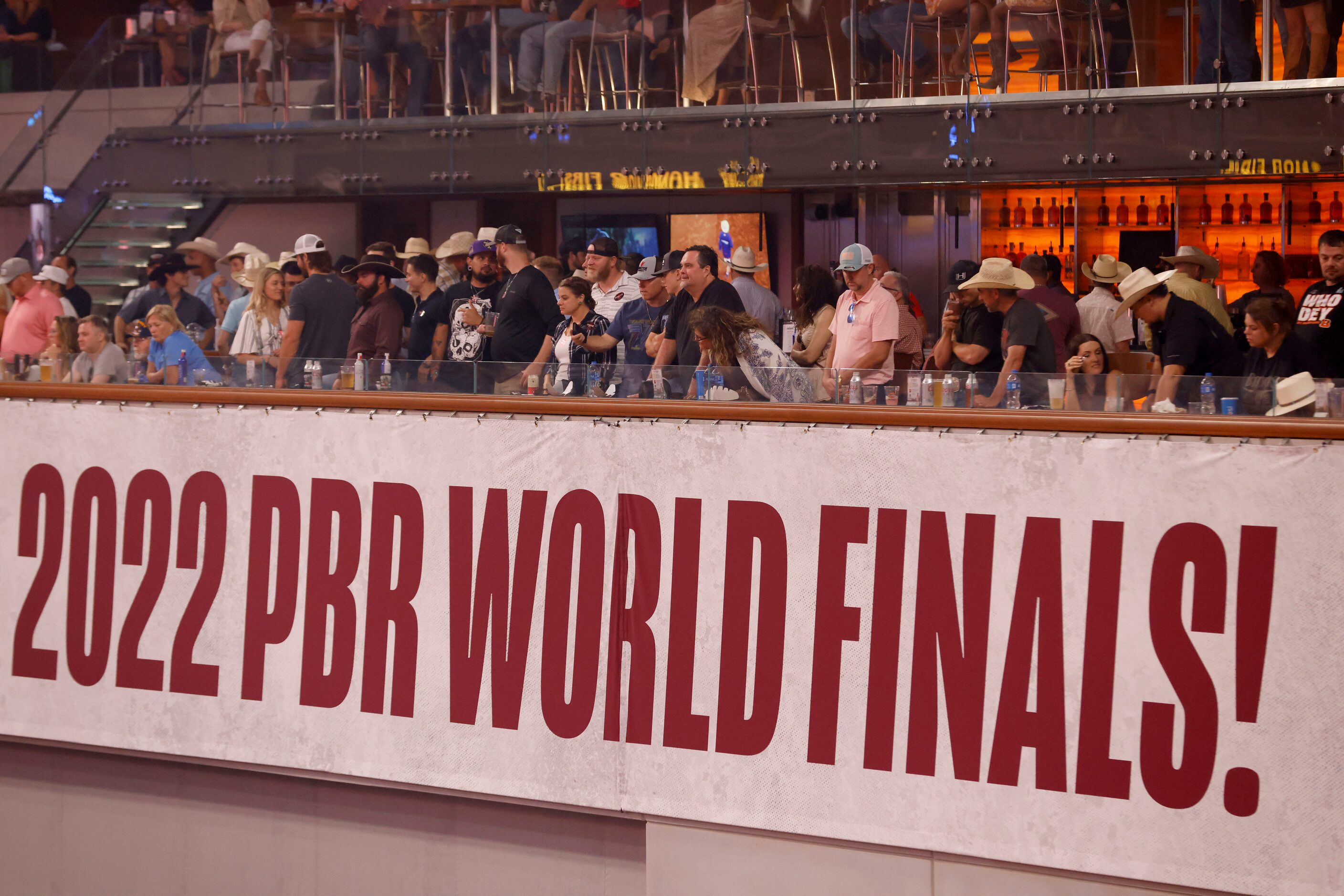 Fans watch during the PBR World Finals in Fort Worth, Texas on Saturday, May 14, 2022. 
