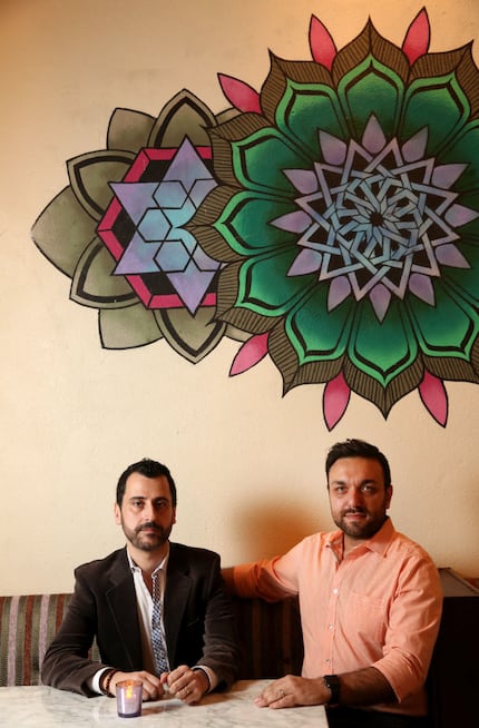 Chaouki "C.K." Khoury (left) and Marc Mansour co-own Zatar Lebanese Tapas and Bar in Deep...