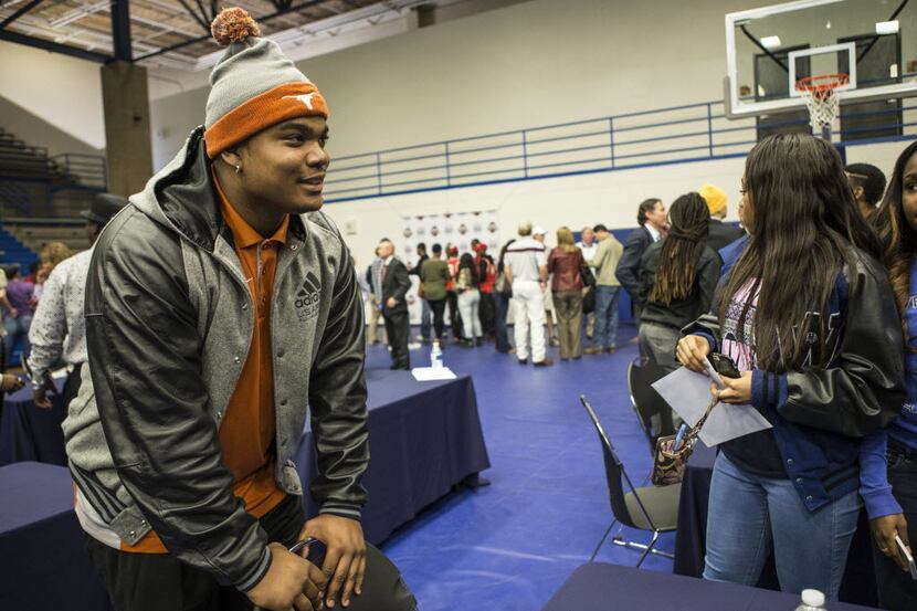 Westside's Jordan Elliott stands at a table following the Houston Independent School...