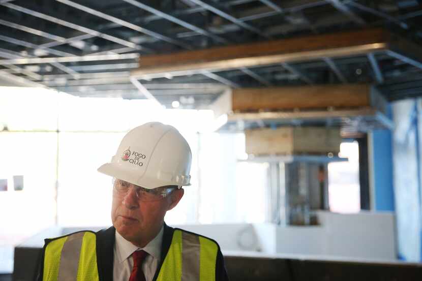 Lawrence Johnson, CEO of Fogo de Chão , gives The Dallas Morning News a tour of the space...