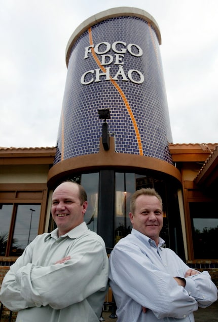  Former Fogo de Chao owners Jorge Ongaratto and Jair Coser outside their restaurant on...