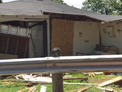 A bathroom is exposed to the street at a house at 223 Slade Street in the 10th Street...