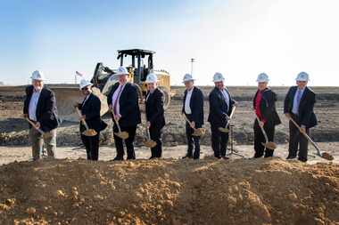 Collin College officials and other dignitaries broke ground on a new Farmersville campus...