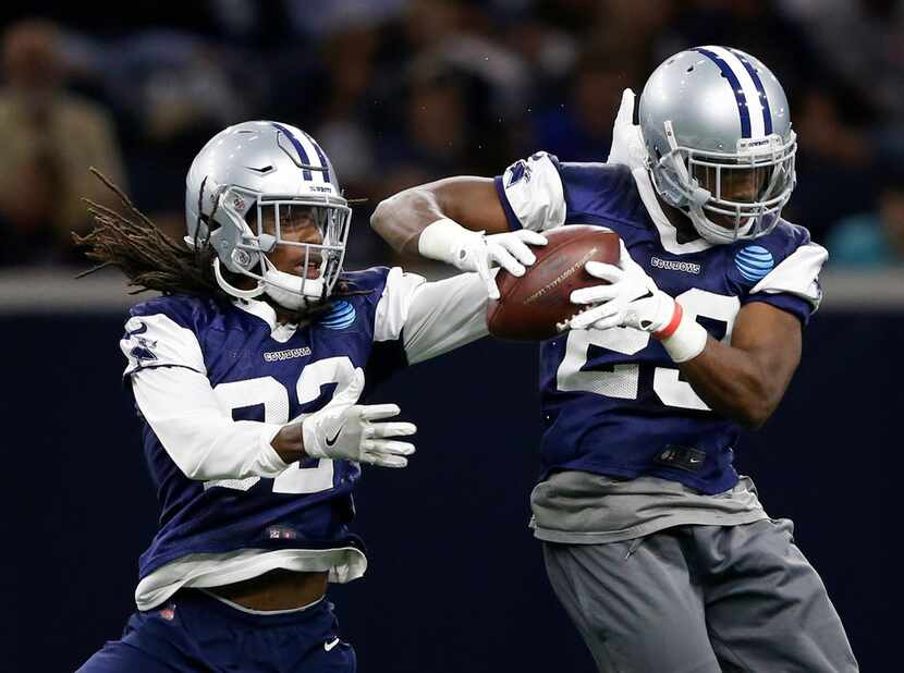 Dallas Cowboys defensive back Tyree Robinson (23) catches a pass intended for Dallas Cowboys...