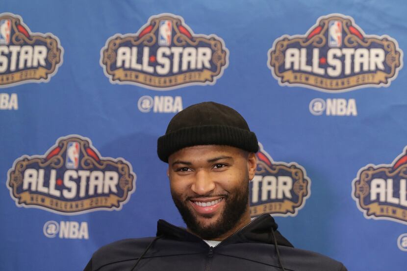 NEW ORLEANS, LA - FEBRUARY 17:  DeMarcus Cousins #15 of the Sacramento Kings speaks with the...