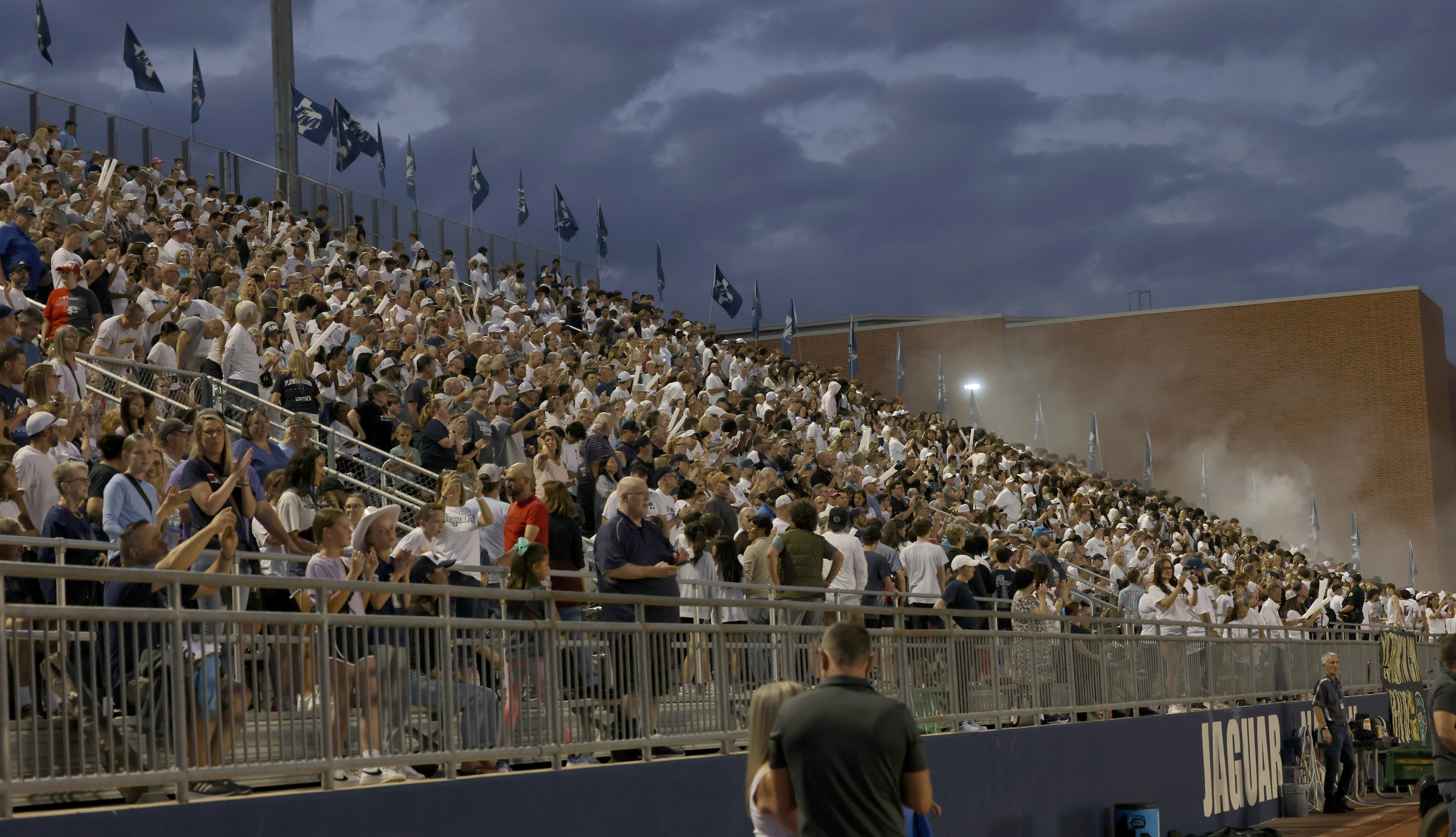 A spirited crowd filled the home side of Jaguars Stadium for the annual Flower Mound...