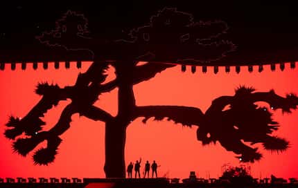 U2 is known for elaborate stage shows in large stadium settings.  