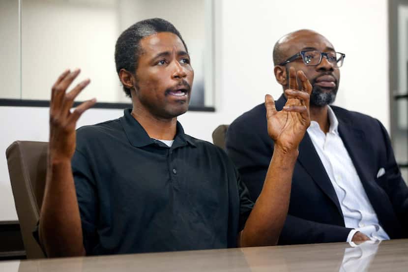 Kennan Jones (left), the man attacked on a DART train, spoke this week about the attack and...