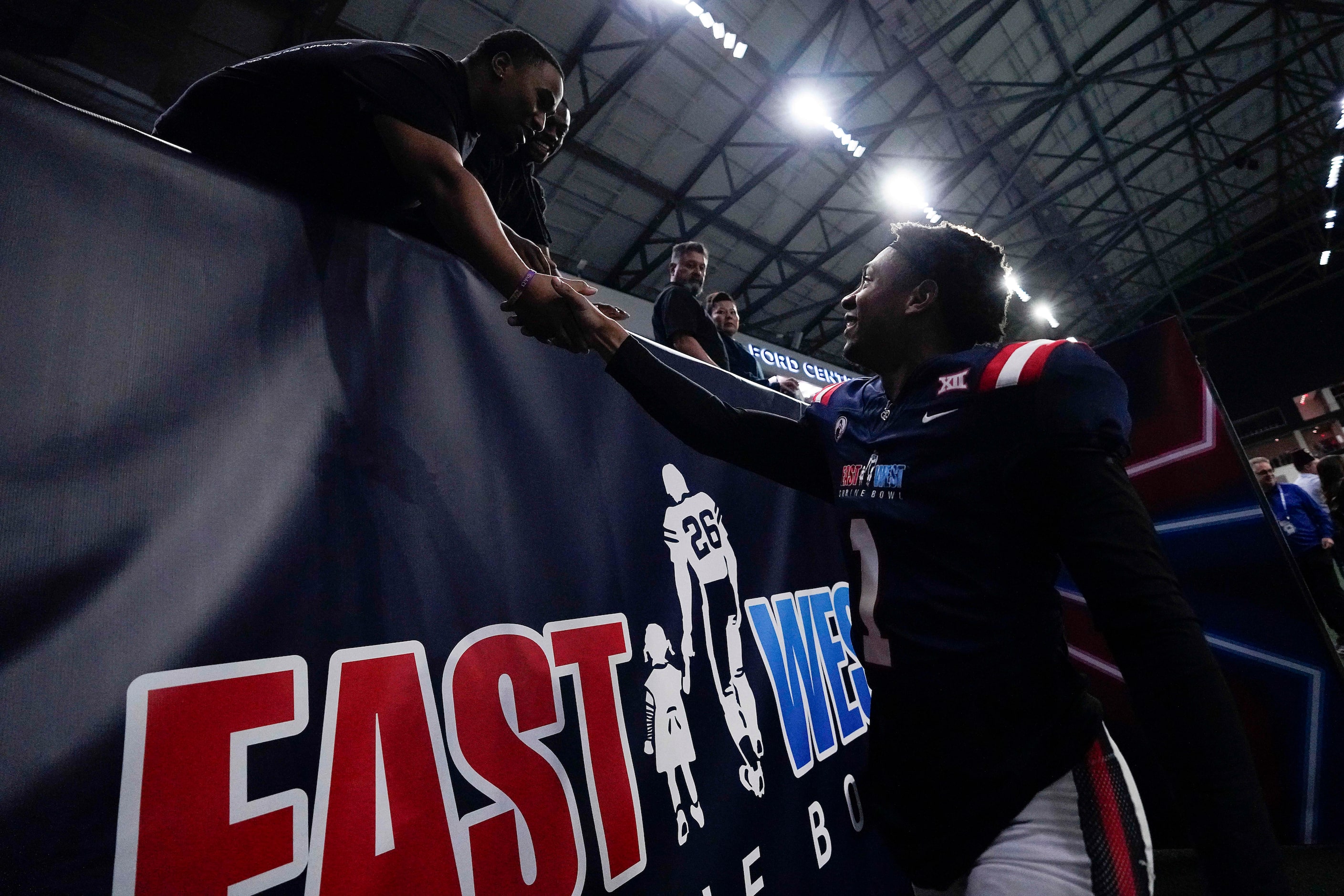 West defensive back Dadrion Taylor-Demerson of Texas Tech celebrates after a victory in the...