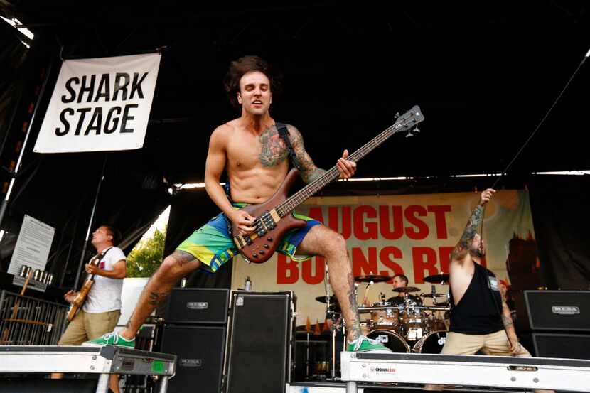 August Burns Red performs during Vans Warped Tour at Gexa Energy Pavilion in Dallas...
